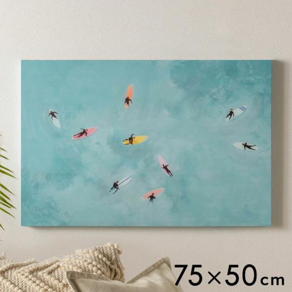 アートパネル 横長 海 北欧 ポップアート 賃貸 リビング 玄関 カフェ キャンバスアート パネルア...