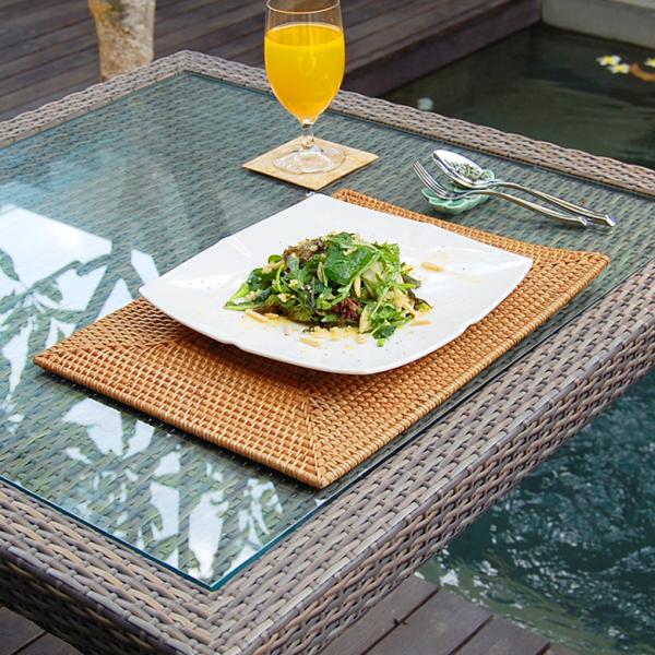 ランチョンマット おしゃれ アジアン 30×40cm プレースマット 四角形 オーバル ナチュラル ...