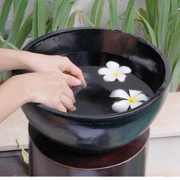 アジアン雑貨 木製スパボウル 円形タイプ アジア工房 8344