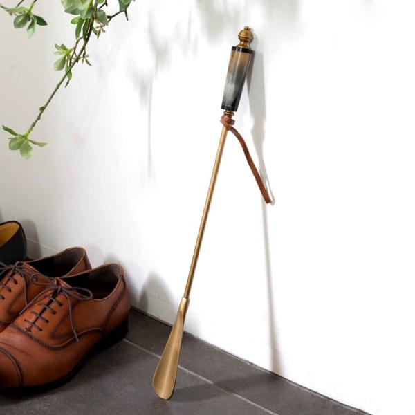 靴べら ロング おしゃれ 靴ベラ シューホーン 高級 上質 インド製 くつべら 真鍮 アンティーク ...