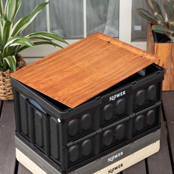 テーブルトップ コンテナ専用 フタ カバー 約 W 52 × D 33.5 ウッド コンテナ用フタ ...