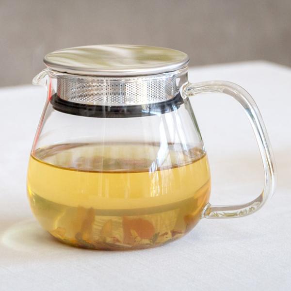 ティーポット 460ml 耐熱ガラス ガラス茶器 ガラスポット 電子レンジ可 食洗機可 茶こし付き ...