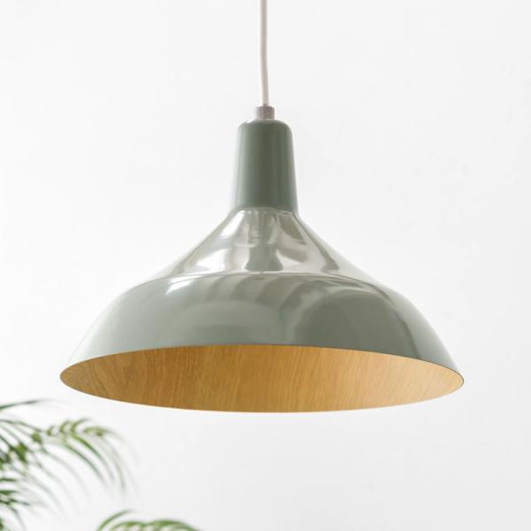 ペンダントライト ウッドデザイン ランプシェード グレー LED対応 天井照明 インテリア レトロ ...