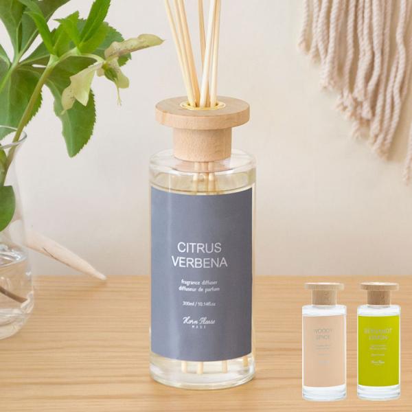 ディフューザー リードタイプ フレグランスオイル 300ml ガラス ウッド スティック  芳香　イ...
