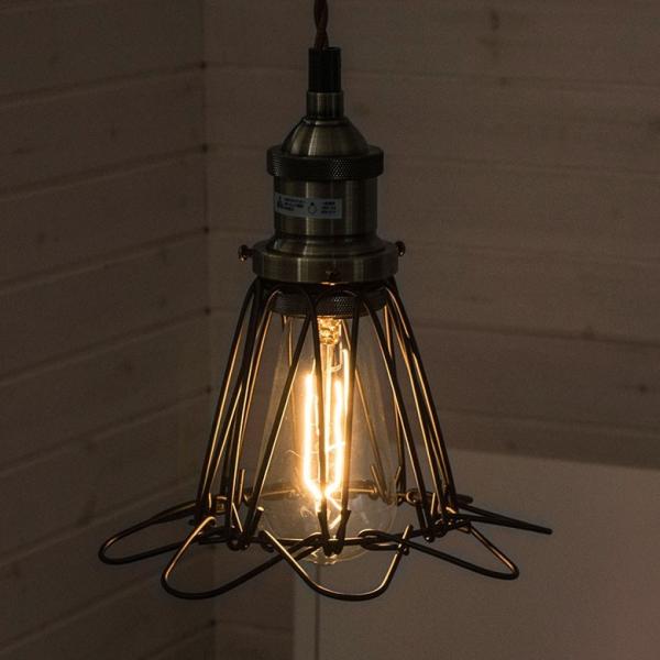 ペンダントライト エジソン電球付 フラワー 照明 おしゃれ インダストリアル アンティーク調 ヴィン...