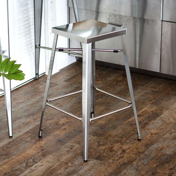 ハイスツール カウンタチェア キッチンチェア ダイニングチェア おしゃれ スツール ステンレス 四角...
