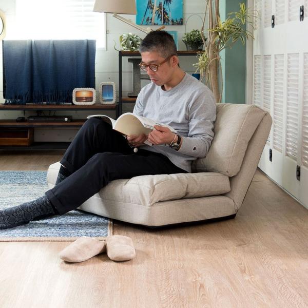 ソファ ソファベッド 3way 2人掛け 折りたたみリクライニング 14段階 クッション2個付き ソ...