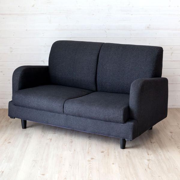 ソファ デニム ブラック 2人掛け 肘掛付き デニムソファ 2.5人掛け シンプル カジュアル 肘掛...