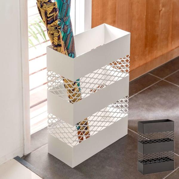 傘立て スリム 角型 スチール ホワイト ダークブラウン カサ立て 傘たて 玄関 傘立て アンブレラ...