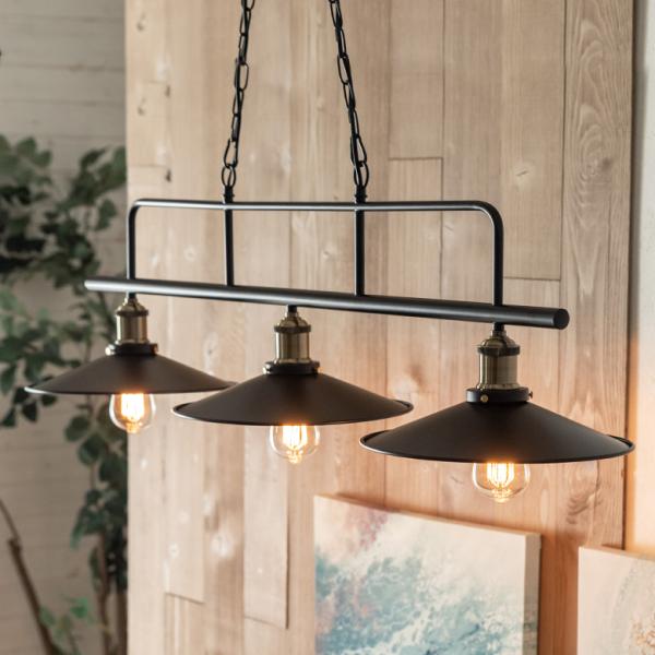 ペンダント ライト ランプ シェード 照明 3灯 電球付き E26 LED 対応 インテリア リビン...