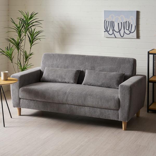 ソファ 2人 掛け 2P 天然 木 製 ウッド 約 W163cm D76cm H76cm SH41c...