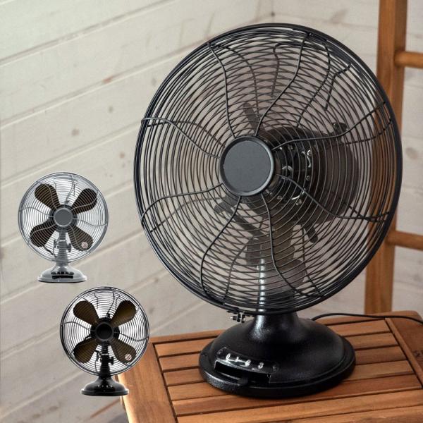 扇風機 サーキュレーター 小型扇風機 首振り レトロファンテーブル RF-011 卓上扇風機 デスク...