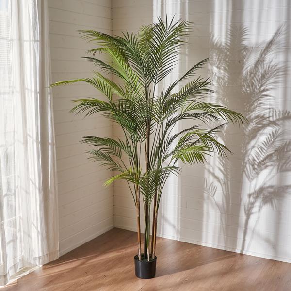 フェイク グリーン ヤシ パーム ツリー 高さ 180cm 人工 観葉 植物 プランツ オブジェ 造...