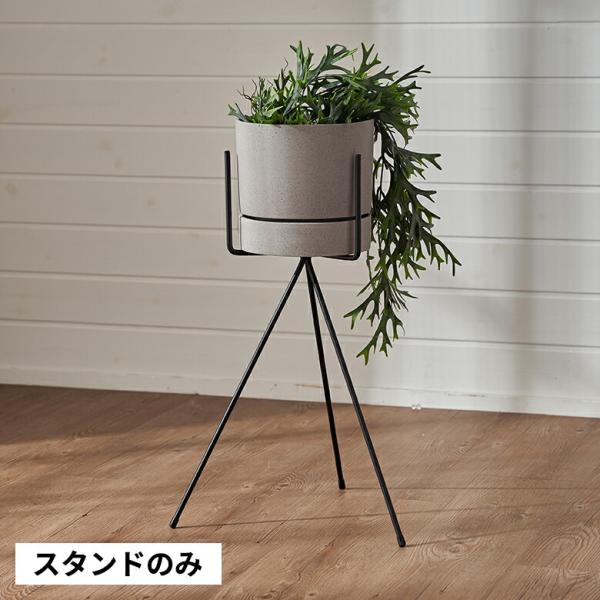 プランター スタンド フォーク型 アイアン 鉄 高さ 50cm 植木 鉢 ブラック 6号 ポット ラ...