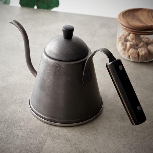 ドリップ ポット 日本製 直火 IH 使用 可 1L ブラック 食洗機 燕市 コーヒー 湯沸かし ス...