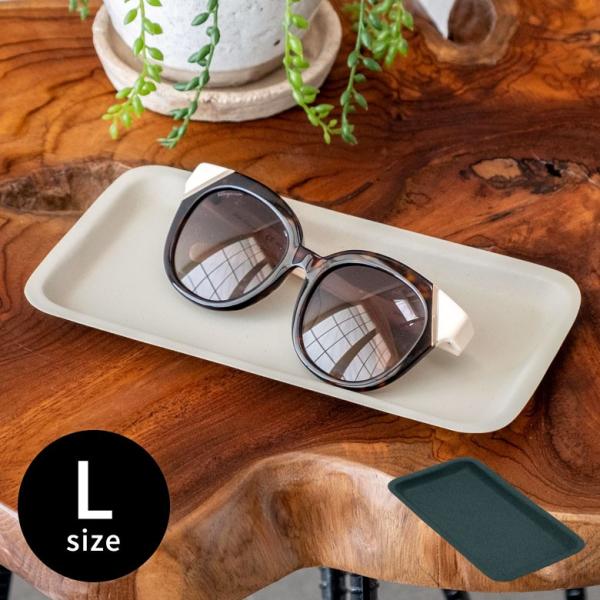 アイアントレー 長方形 Lサイズ グリーン アイボリー アクセサリー トレイ デコレーショントレイ ...