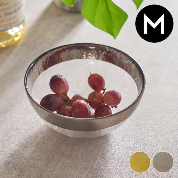 サラダボウル ガラス おしゃれ ガラス食器 中鉢 ガラス皿 取り皿 フルーツボウル ゴールド シルバ...