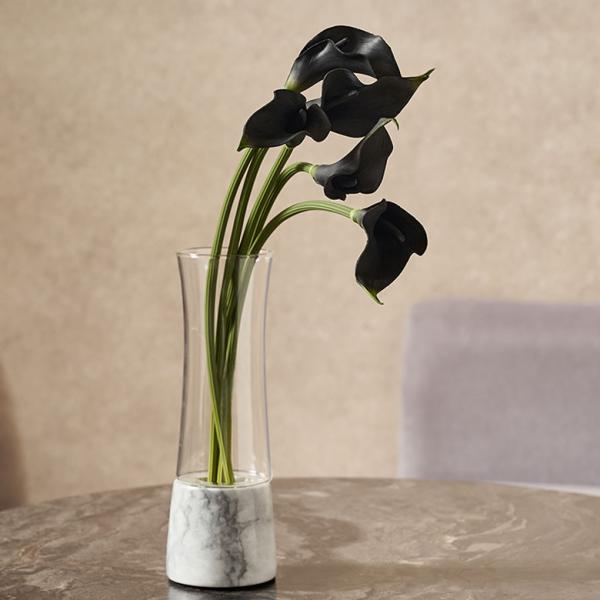 造花 インテリア フェイクフラワー アーティフィシャルフラワー カラーリリー ブラック 観葉植物 ア...