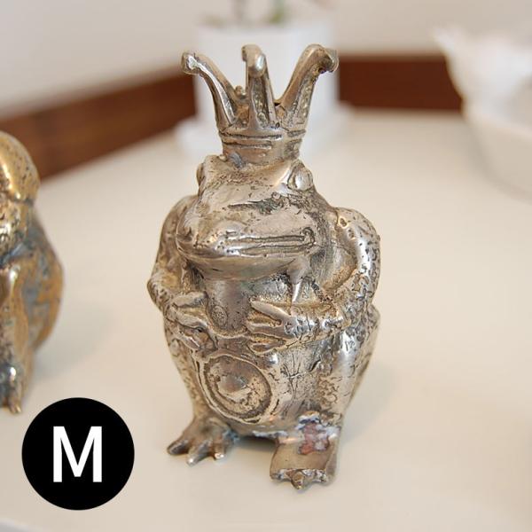 アジアン雑貨 オブジェ カエルの王様Ｍサイズ アジア工房 9502