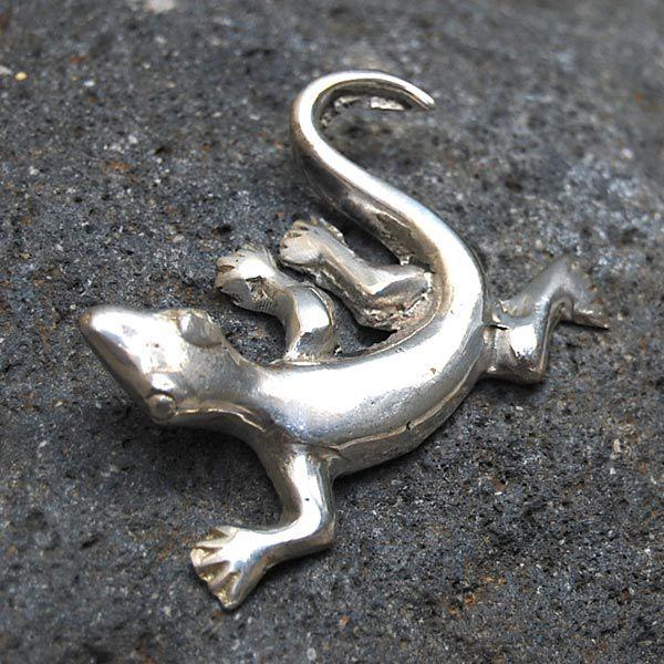 アジアン雑貨 真鍮のヤモリのオブジェ Cタイプ アジア工房 9525