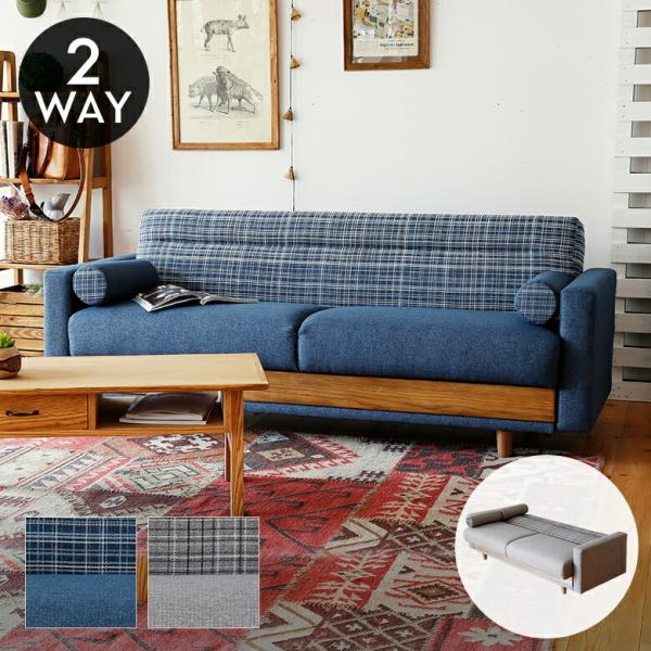 ソファ ベッド 3人掛け ロー ソファー シングル クッション 付き ファブリック 収納 ローリング...