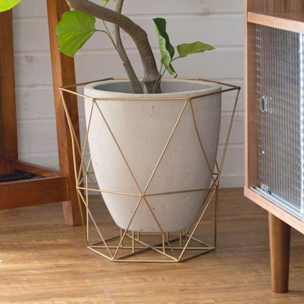 植木鉢 鉢カバープランターカバー 直径40cm セメント アイアン ポット ガーデン雑貨 インテリア...