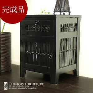 送料無料アジアンバンブーサイドチェスト ライトブラウン色 アジア工房 CSDC-LBR