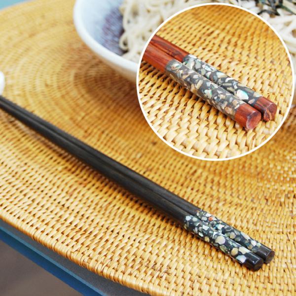 シェル ローズウッドで出来たお箸 2色展開 バリ  アジアン雑貨 バリ島 キッチン雑貨 キッチン小物...