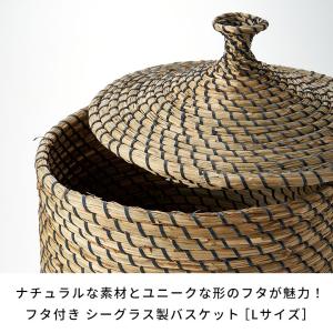 バスケット ふた 付き かご ポット シーグラ...の詳細画像1