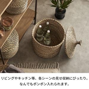 バスケット ふた 付き かご ポット シーグラ...の詳細画像3