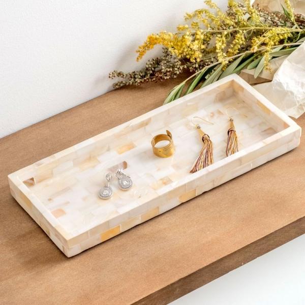 トレイ おしゃれ アクセサリートレー アクセサリートレイ トレー 小物入れ ケース パール シェル ...