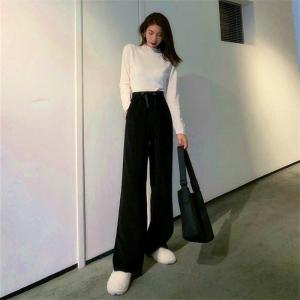 レディース 韓国ファッション セットアップ 長袖 カットソー ロング パンツ ウエストゴム 無地 大人かっこいい クール デート ホワイト ブラック ブラック Elekf1544 エルネフジャパン 通販 Yahoo ショッピング