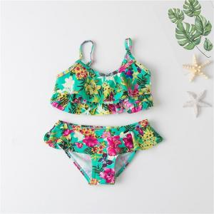 キッズ 女の子 水着 ビキニ フリル 花柄 温泉...の商品画像