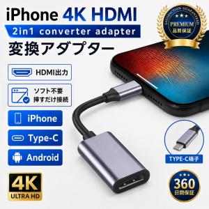 Type-C HDMI 変換アダプタ 4K/60Hz USB-C HDMI出力 テレビ接続 ミラーリング 高画質 iPad Android MacBook対応