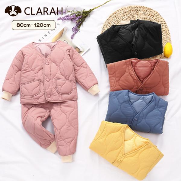 キッズ アウター ダウンコート ダウン ジャケット ズボン パンツ セットアップ 防寒 コート 暖か...