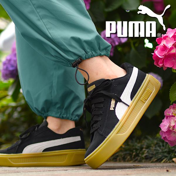 プーマ スニーカー レディース 厚底 PUMA スマッシュ プラットフォーム V3 SD ローカット...