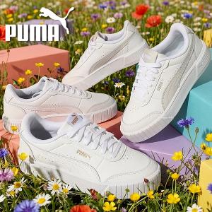 2026春夏新色 プーマ レディース 厚底 スニーカー PUMA キャリーナ ミア ローカット シューズ 靴 ホワイト 白 402637