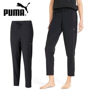 プーマ レディース ウインドブレーカー パンツ 下 PUMA STUDIO TAPERED ウーブンパンツ テーパードパンツ ナイロン トレーニング ウェア 521923