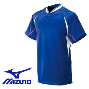 送料無料 半袖 Tシャツ ミズノ MIZUNO メンズ シャツ ハーフボタン 小衿付き 野球 ソフトボール トレーニング ウェア 草野球 クラブ 部活 52LE216 得割10｜elephant