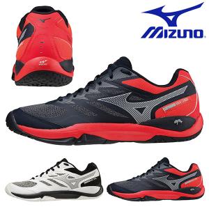 テニスシューズ ミズノ MIZUNO メンズ レディース ウエーブスパーク WIDE OC 砂入り人工芝 クレーコート テニス シューズ 靴 61GB2131 得割25｜elephant