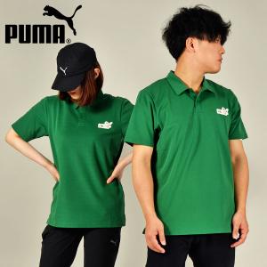 プーマ メンズ レディース 半袖 ポロシャツ PUMA PPC ピケ ポロシャツ カジュアル ワンポイント ロゴ グリーン 緑 674906の商品画像