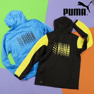 プーマ キッズ ジャージ フルジップ パーカー PUMA FIT フーデッドジャケット DK ジュニア 子供 バックプリント トレーニング ウエア 678511｜elephant