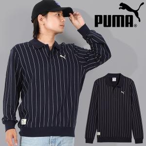 プーマ メンズ レディース 長袖 ポロシャツ PUMA CLASS ポロ TR ストライプ 2025秋冬新作 691043