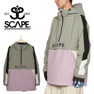 30%off スノーボードウェア SCAPE エスケープ カーキ パープル系 ANORAK メンズ ...