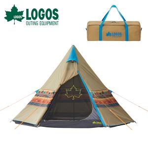 ロゴス LOGOS ナバホ Tepee 300-BB テント 2人用 3人用 ティピー型 簡単 ワンポールテント アウトドア キャンプ 71806501 送料無料｜elephant