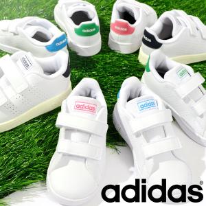 アディダス ベビーシューズ adidas ADVANCOURT CF I ジュニア 子供 ベルクロ スニーカー 子供靴 シューズ 靴 ホワイト 白 2022秋新作 GW6498