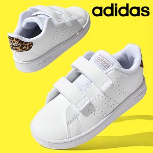 ヒョウ柄 アディダス キッズ スニーカー ベビーシューズ adidas ADVANCOURT I ジュニア 子供 アドバンコート ベルクロ レオパード FZ0033