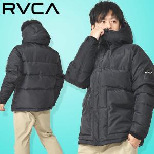 処分特価 半額 58%off 中綿ジャケット RVCA ルーカ メンズ CRUCIAL PUFFER HD JACKET ブラック 黒 ジャケット 中綿 BB042767｜elephant