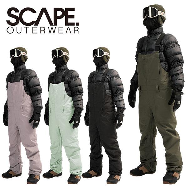 スノーボードウェア SCAPE エスケープ BIB PANTS メンズ パンツ ビブパンツ スノボ ...