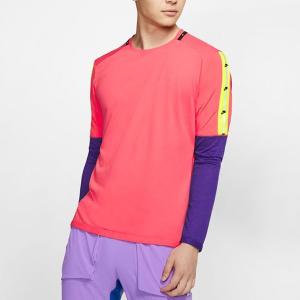 現品限り 67%off 長袖 Tシャツ ナイキ NIKE メンズ ワイルドラン トップ L/S ブロックロゴパックウェア レッド パープル BV5591